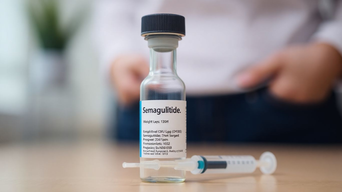 Medicamento semaglutida para emagrecimento em destaque.