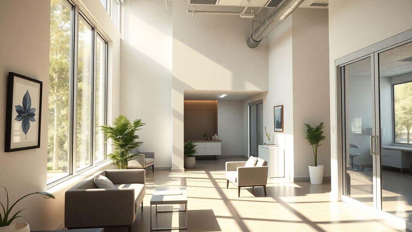 Clínica de emagrecimento médico com ambiente acolhedor.